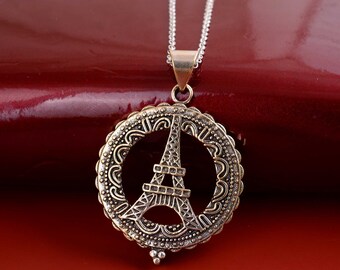 Collier Tour Eiffel / Bijoux Tour Eiffel pour filles / Cadeau sur le thème de Paris / Collier Paris / Collier Tour Eiffel en argent Paris Eiffel