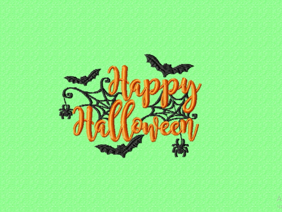 Happy halloween embroidery halloween machine embroidery  etsy Happy halloween embroidery halloween machine embroidery  etsy