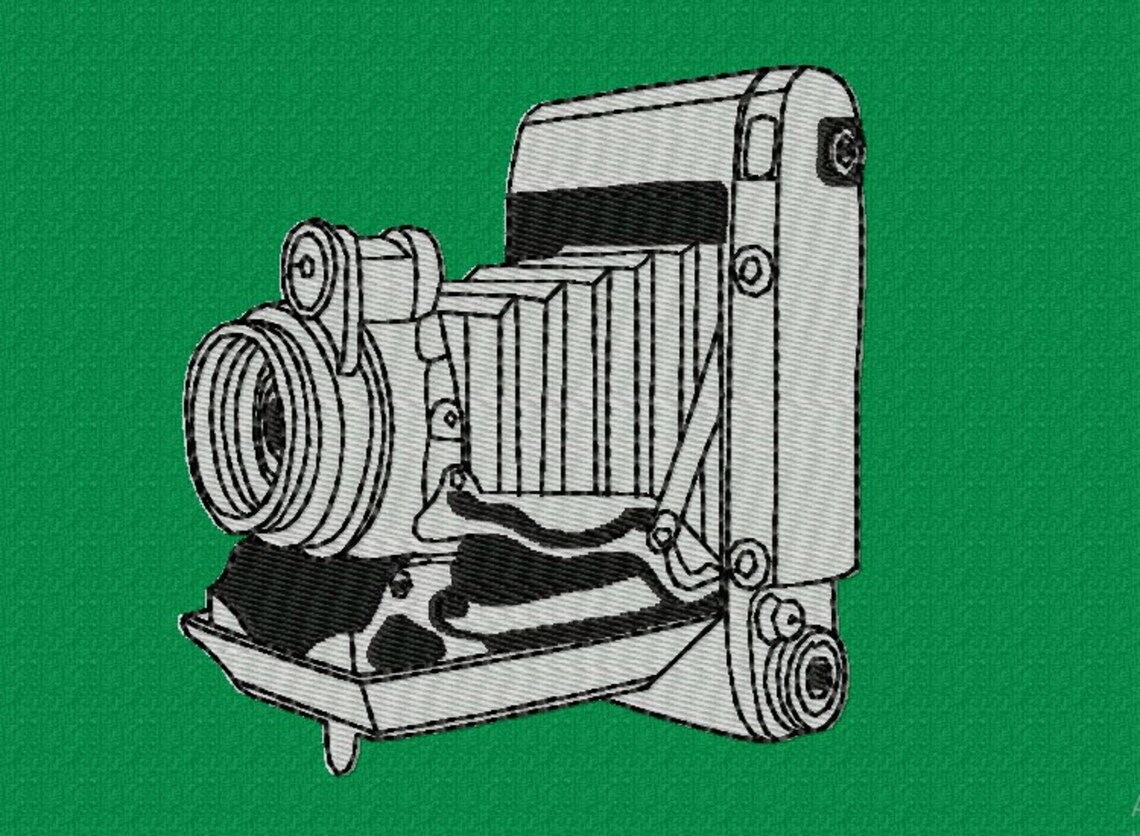 Vintage Camera Machine Embroidery Design Antique Folding Etsy