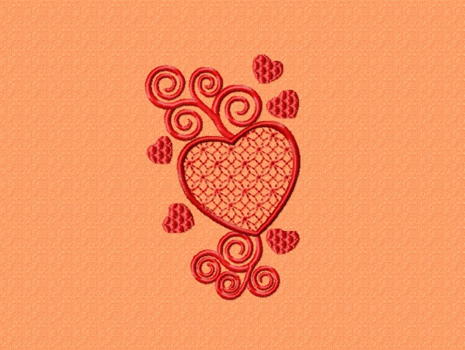 Heart Embroidery Design Mini Heart Embroidery Love Heart Etsy