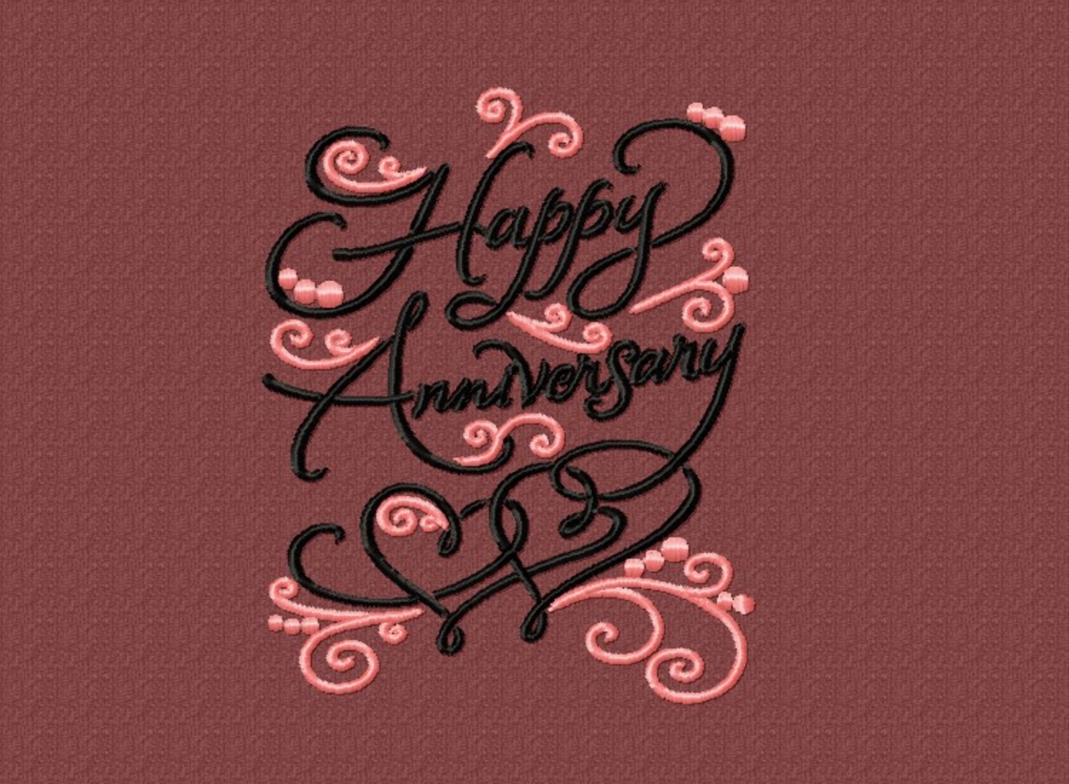 Happy anniversary embroidery design wedding anniversary  etsy