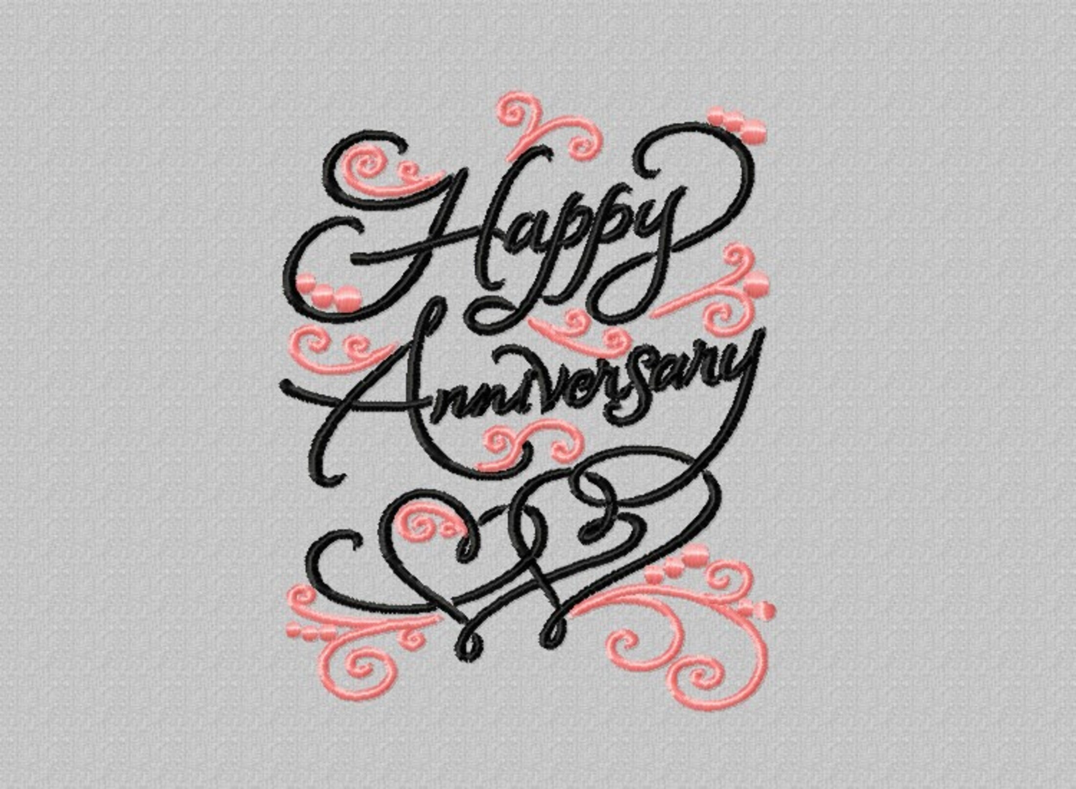 Happy anniversary embroidery design wedding anniversary  etsy