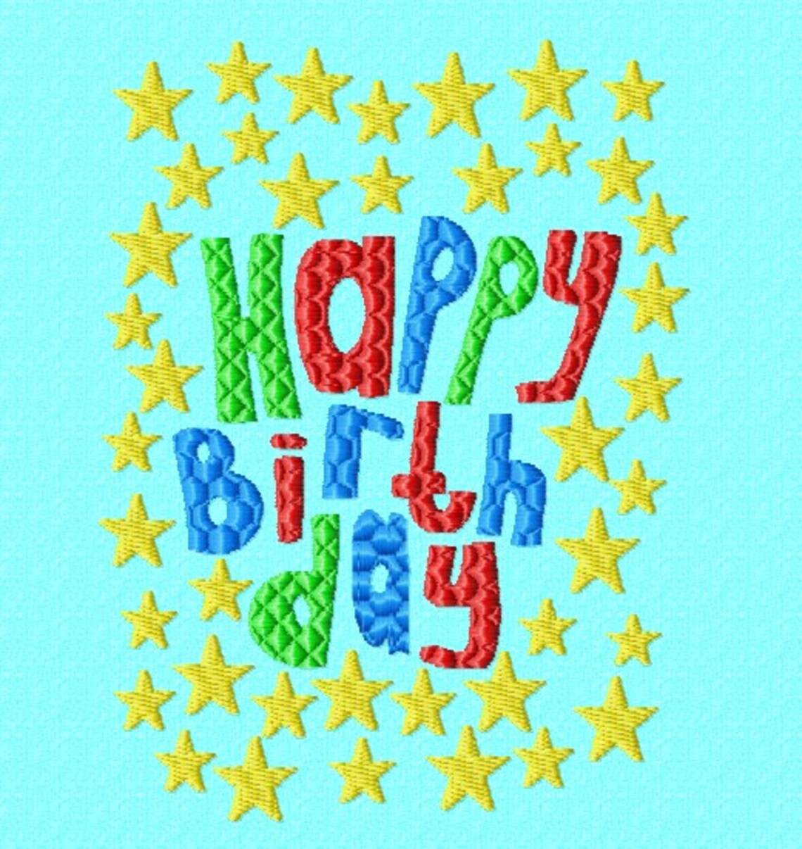 Happy Birthday Embroidery Designs. Birthday Design Machine. Etsy