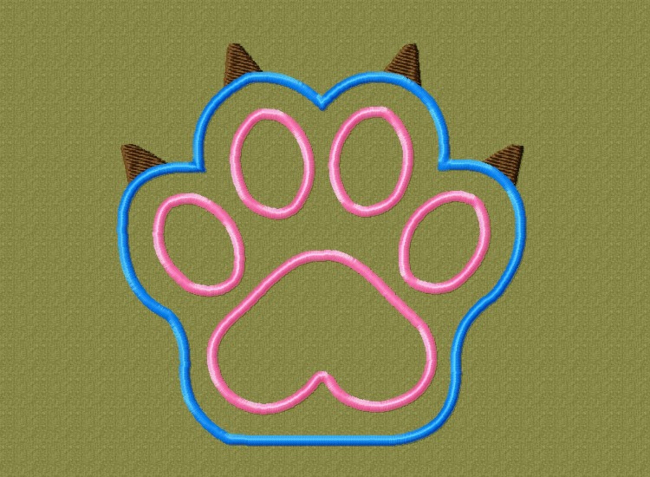 Cat paw Applique Embroidery Design. Machine Embroidery Design Etsy
