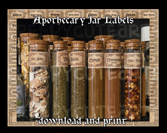 Witch's Apothecary Jar Labels - Download and Print