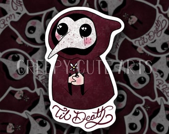Creepy Plague Doctor Vinyl Sticker | Laptop, Hydroflask Decal