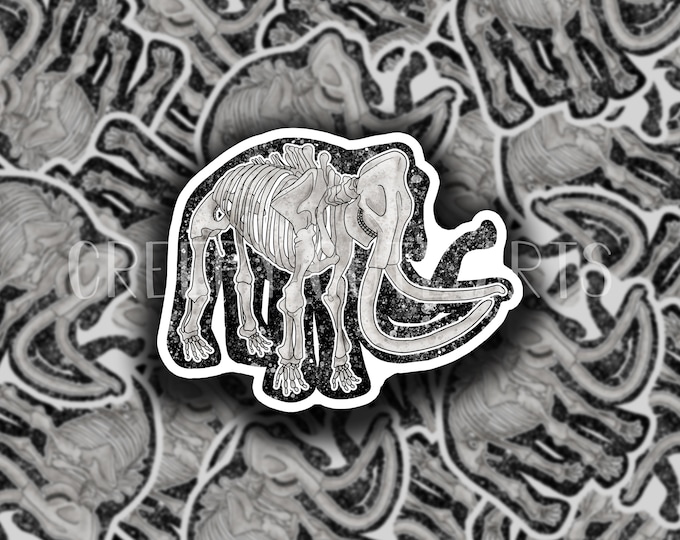 Elephant Skeleton | Vinyl Sticker | Water Proof