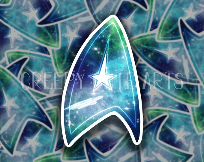 Badge | Vinyl Sticker | Spaceship Galaxy | Fan Art | Space Starship