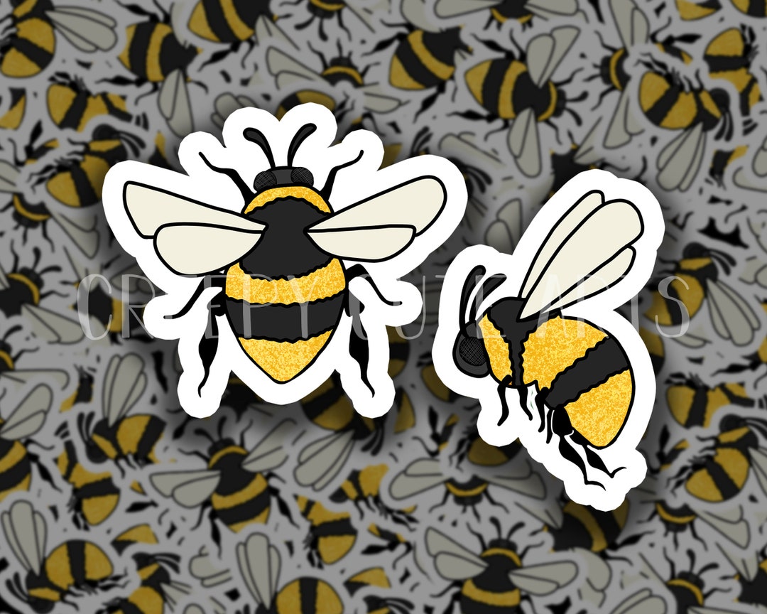 Bee Vinyl Sticker Pack | Weatherproof Nature Art - Etsy