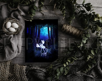 Stag Spirit | 5x7 Art Print | unframed