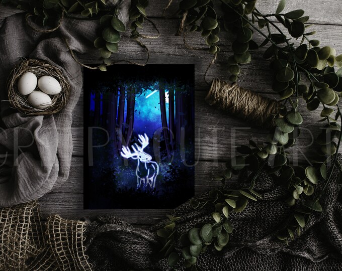 Stag Spirit | 5x7 Art Print | unframed