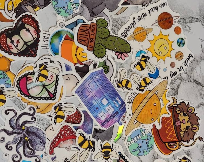 Misprint/Cut Variety Pack | Vinyl Stickers | Set of 5 | Imperfect Bundle