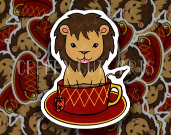 Lion Tea Cup | Vinyl Sticker | Mascot House [UPDATED]