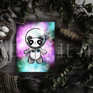 Space Panda | 5x7 Art Print | unframed