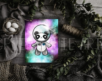 Space Panda | 5x7 Art Print | unframed