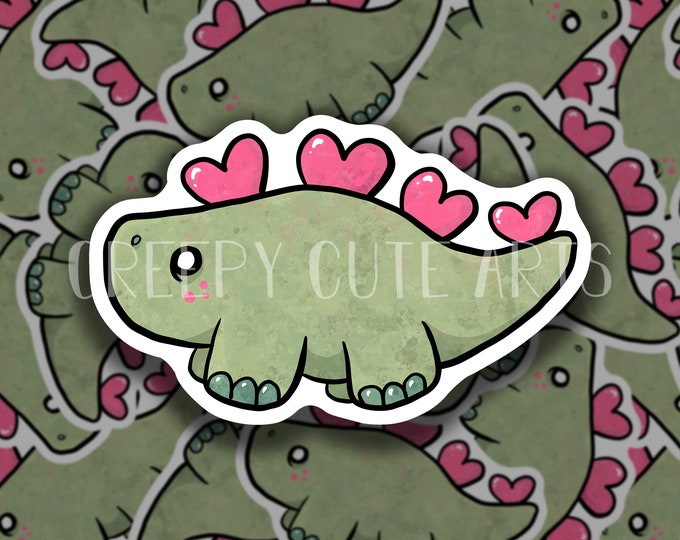 Stegosaurus | Vinyl Sticker | Valentines Day Dinosaurs