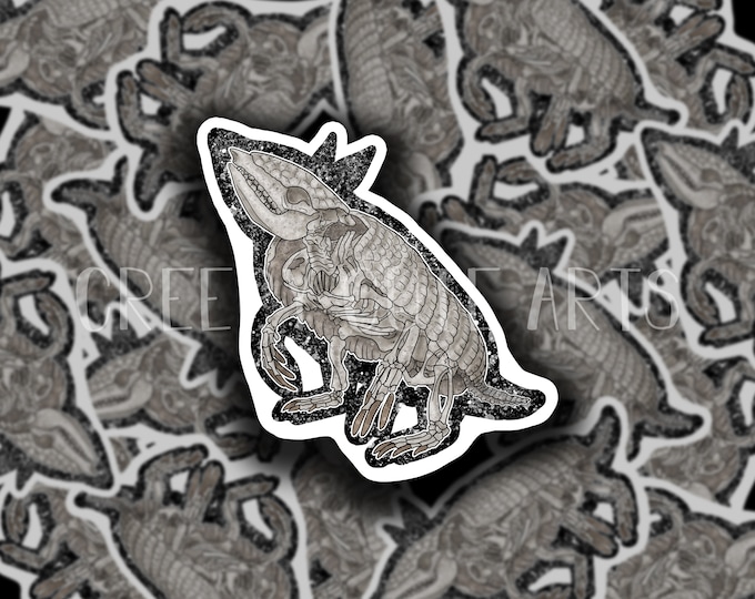 Armadillo Skeleton | Vinyl Sticker | Water Proof