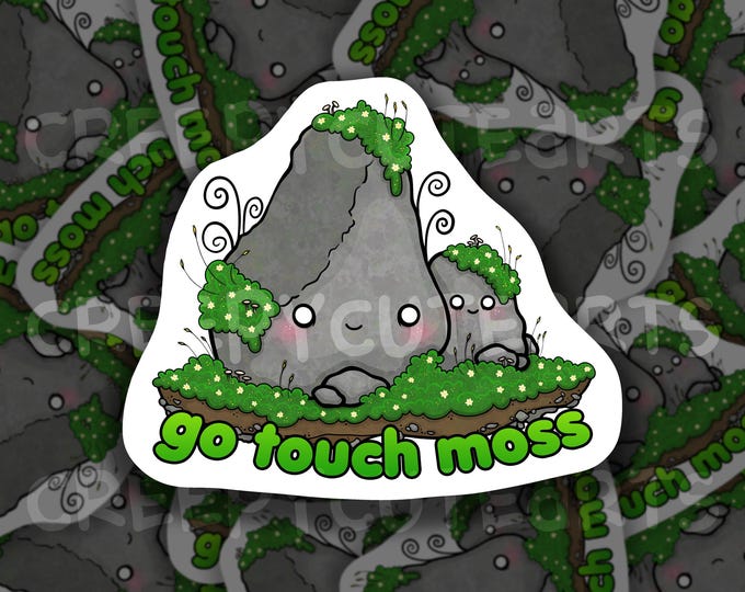 Go Touch Moss | Earth Day Vinyl Sticker