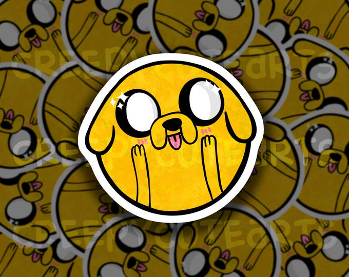 Adorable Jake | Vinyl Sticker | Fan Art | Adventure | Cartoon Dog