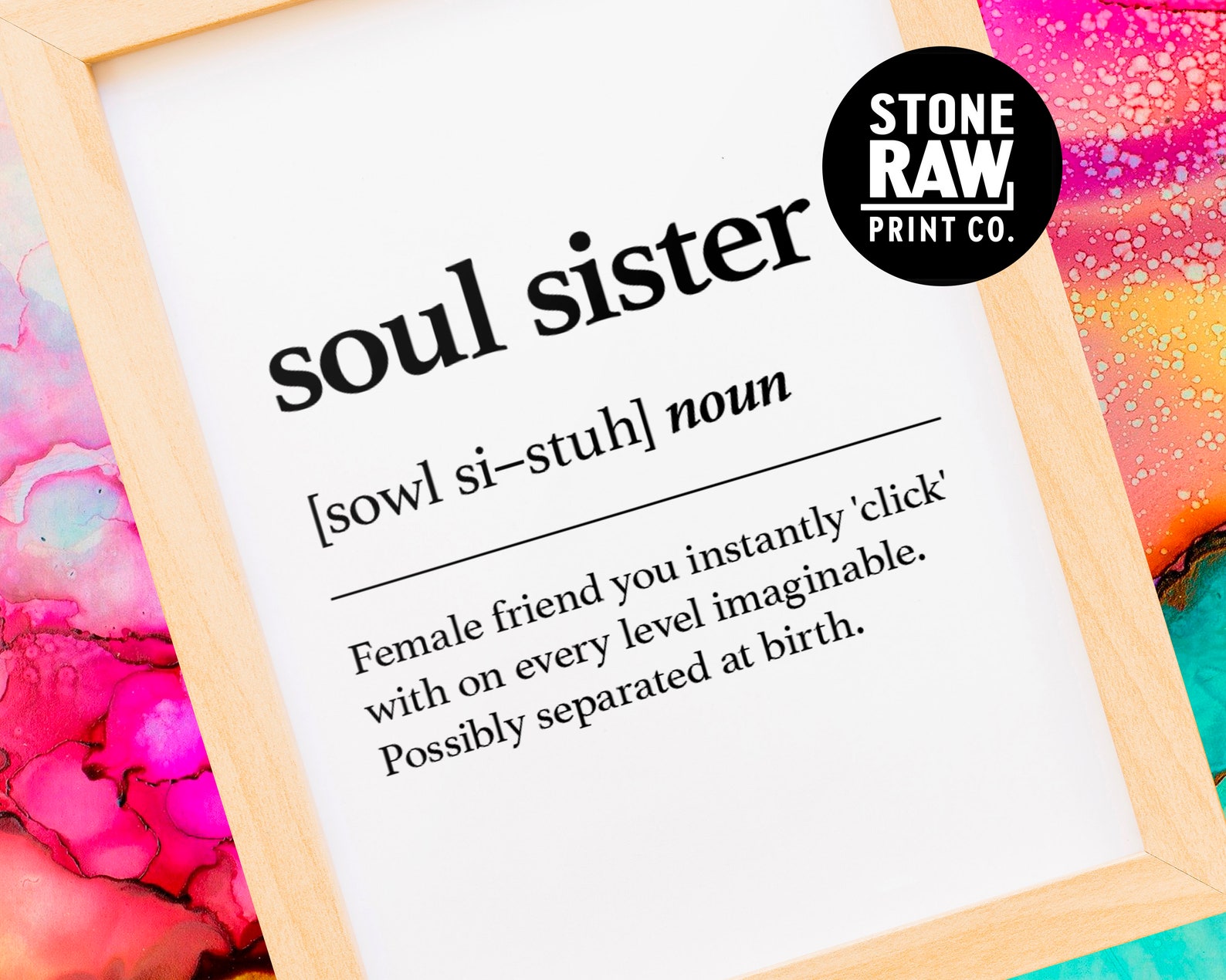 Soul Sister Print Soul Sister Definition Best Friend Gift Etsy