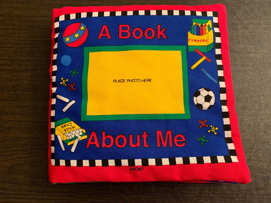 A Book About Me Child Children Fabric Book, Toddler Fabric Book Already