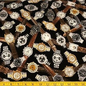 Tissu pour montres de créateur pour montres homme, tissu Man Cave, montres de créateurs pour montres, tissu en coton de luxe par Kanvas, par mètre