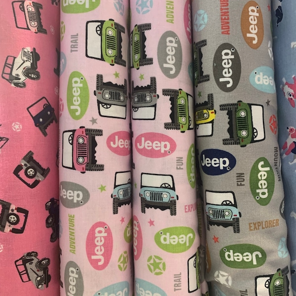 Jeep licensed jeep car automotive cotton fabric    Riley Blake licensed fabric   for Jeep by the 1/2 yard or full yard