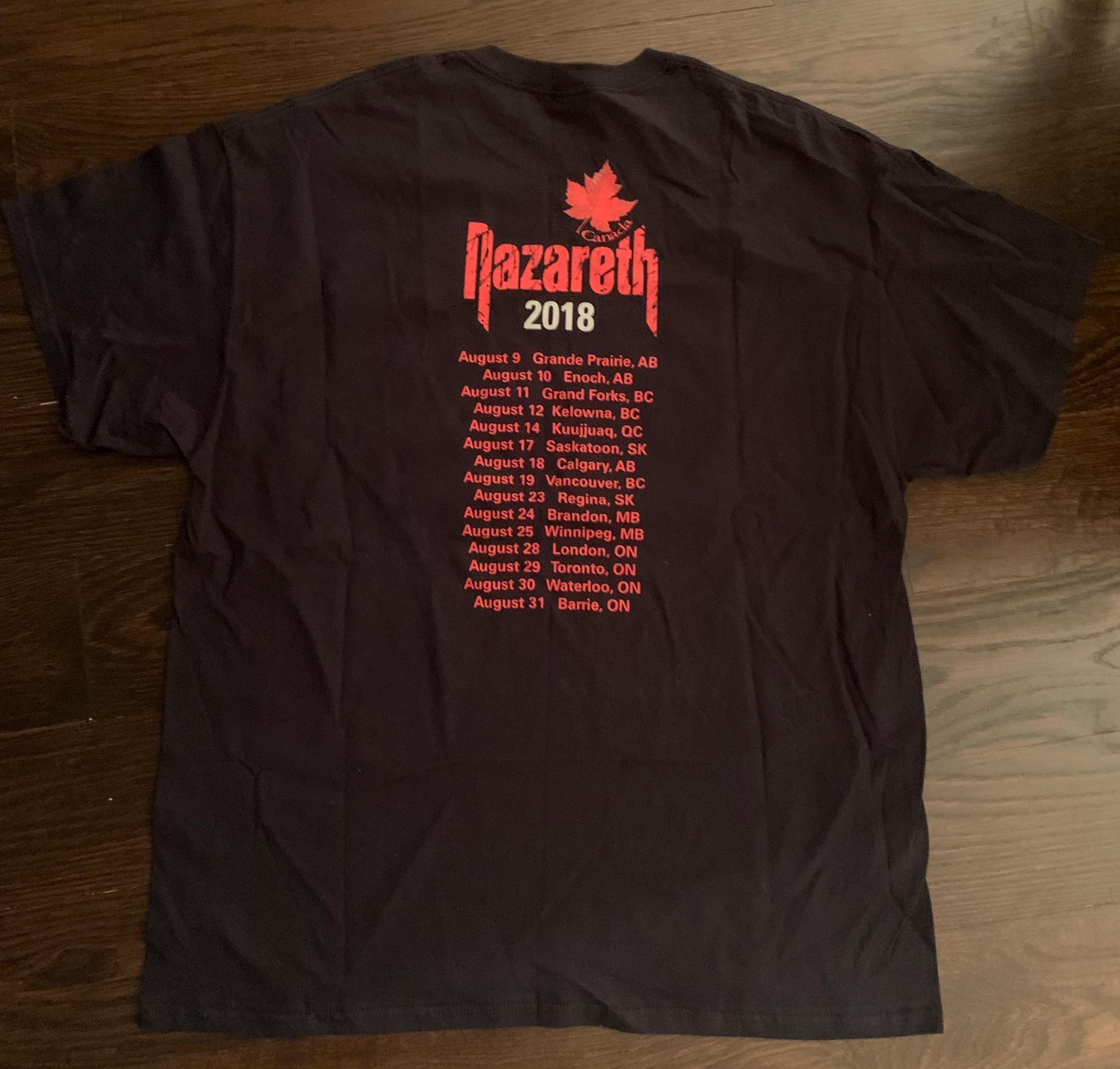Nazareth Merch Nazareth Rock Band 2018 Concert Tour Shirt New XL - Etsy