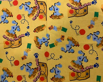 Blues clues fabric, blues clues licensed via come  fabric by the yard
