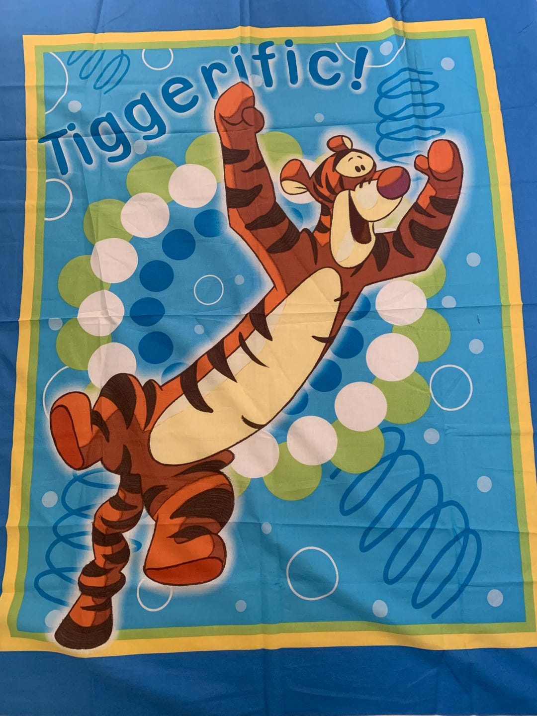 Tigger Panel Winnie the Pooh Fabric Panel / Pooh and Friends Craft Fabric / Disney ...