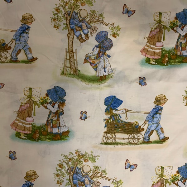 Holly hobbie fabric,  Hollie Hobby cotton fabric Spectrix 2013 by rhe 1/2 yard  Hobbie and friends cotton fabric for quilting or crafting