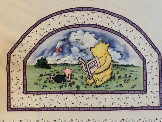 Classic Pooh Fabric, , Winnie the Pool Panel, Vintage Winnie the