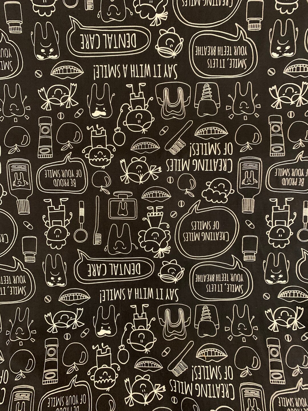 Dentist Fabric, Tooth Cotton Hygiene, Tooth Fabric , Cutest Dentist