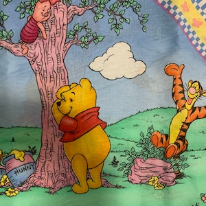 Classic Pooh Fabric, , Winnie the Pool Panel, Vintage Winnie the