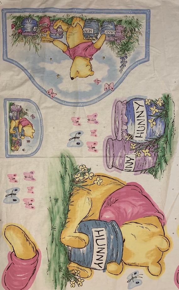 Classic Pooh Fabric, , Winnie the Pool Panel, Vintage Winnie the