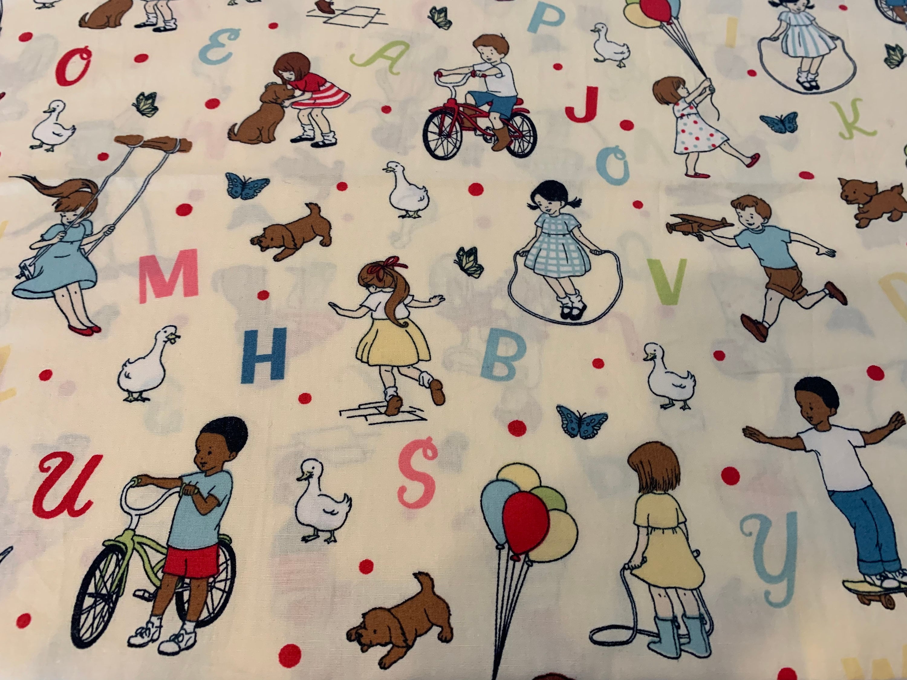 Children Clearance Cotton Quilt Fabric, 100 Percent Cotton, Sold by the Yd  Great Quality, Cute, Baby Boy Girl, on Sale, Discounted Bargain 