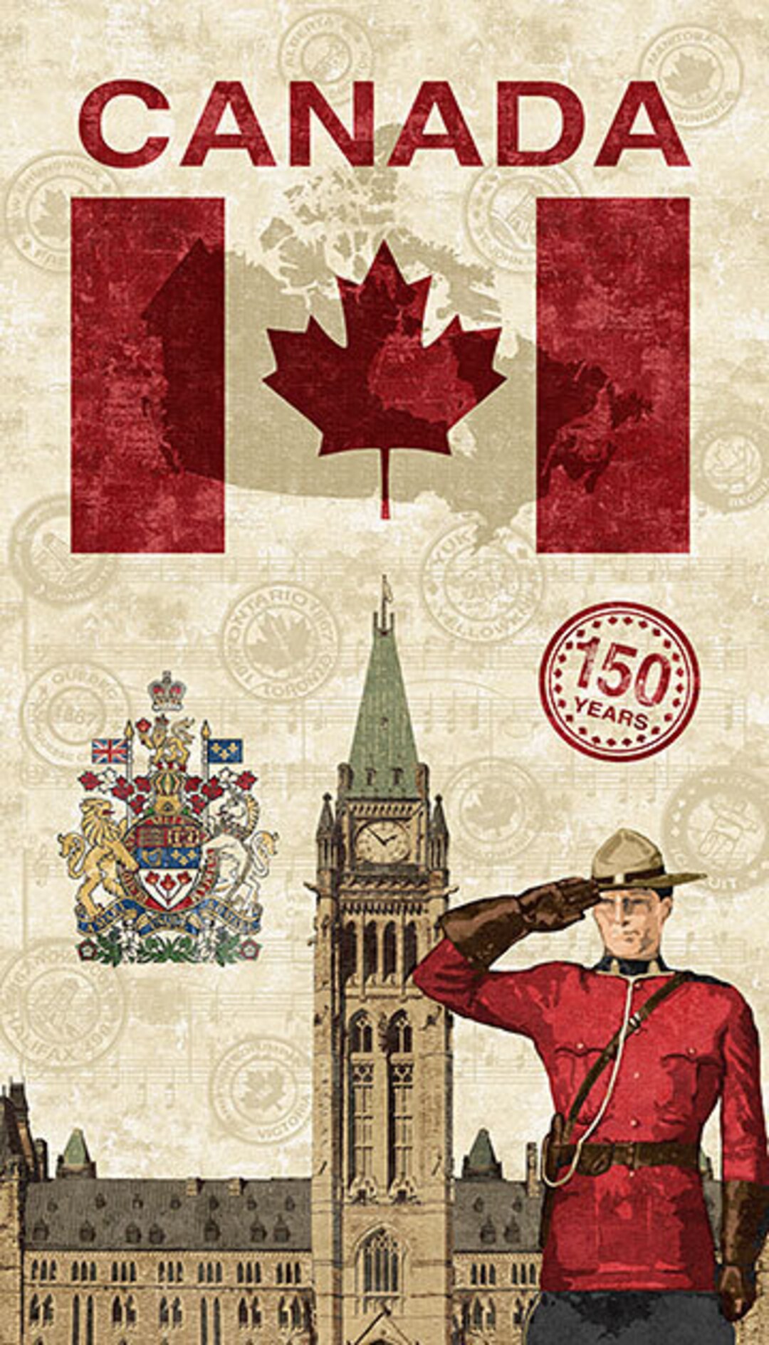 Canadian Sesquicentennial Panel Northcott Deborah Edwards Etsy