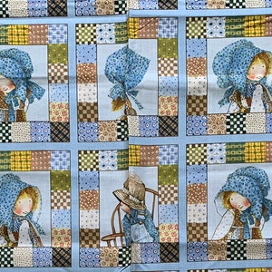 Holly hobbie character panel cotton fabric by Spectrix 2013 sweet Holly Hobbie and friends cotton fabric for quilting or crafting