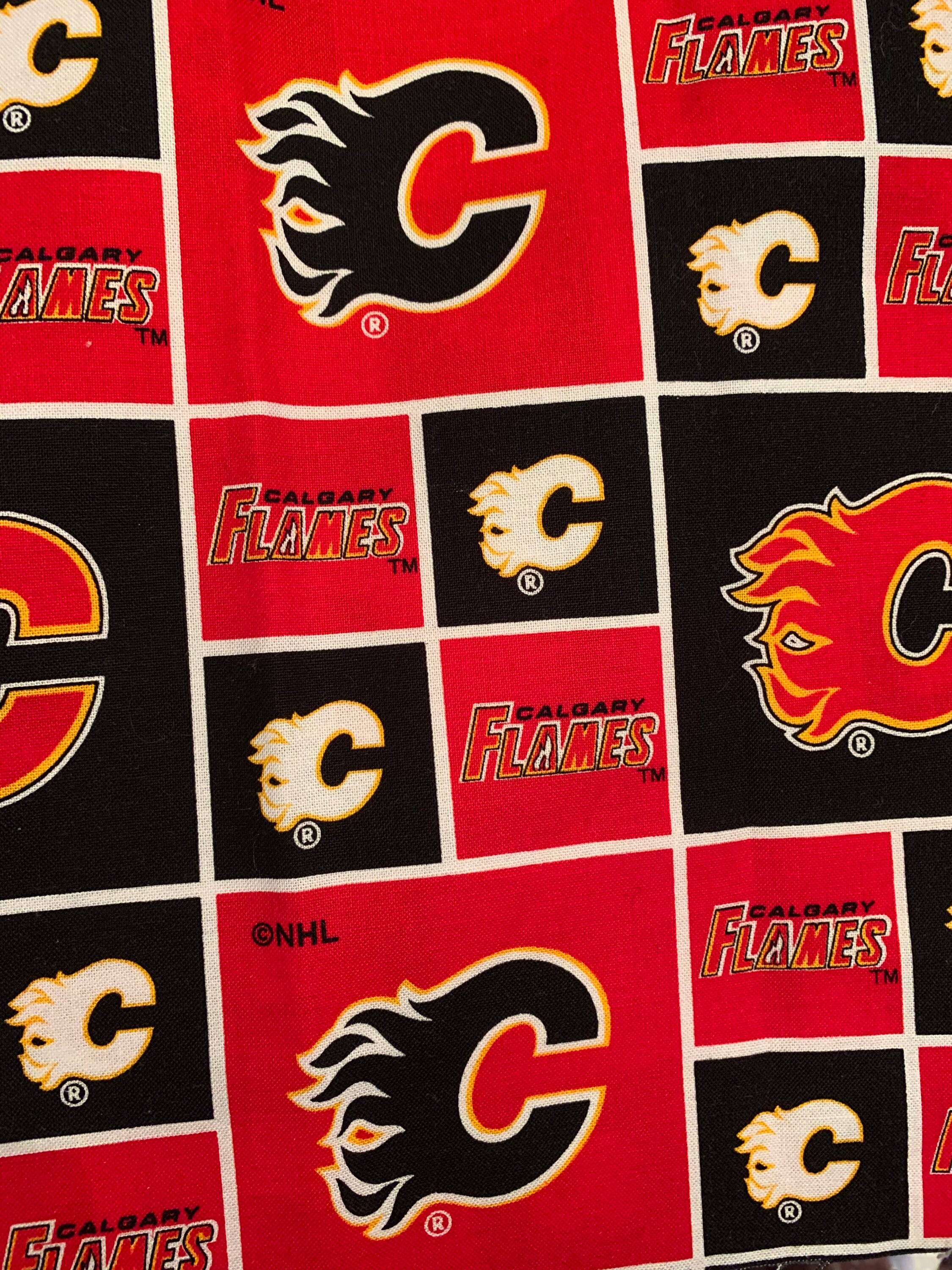Vancouver Canucks Fabric Calgary Flames Fabric NHL licenced Etsy