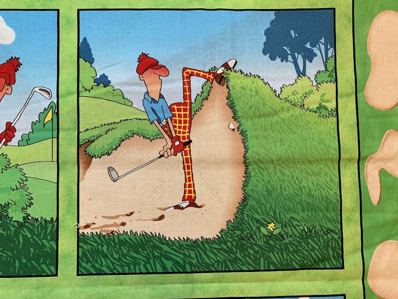 Golf Fabric Golfing Panel Sand Trapped Golf Panel Funny Etsy