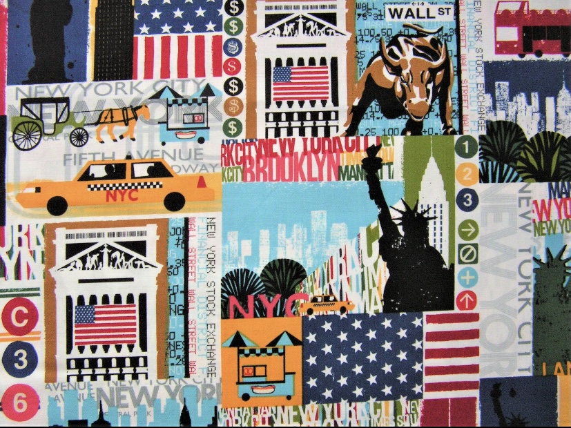 New York City fabric Robert Kaufman fabrics nyc life cotton Etsy