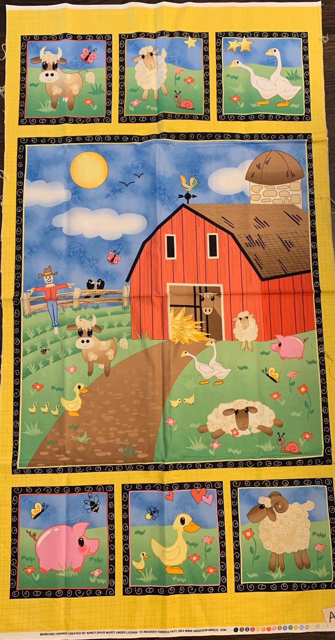 Farm Panel Animal Blocks Barn Barnyard Friends Nancy Davis Murity ...