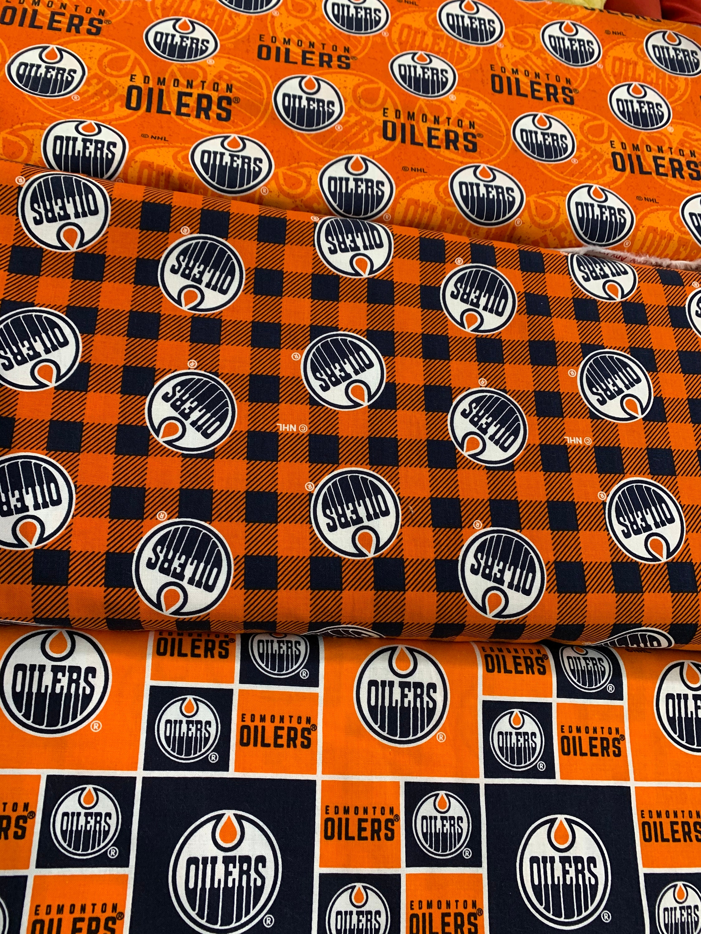 Edmonton Oilers fabric edmonton Oilers cotton SHIPs TODAY Etsy