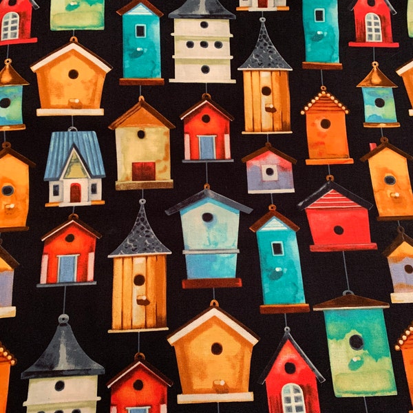 Birdhouse Fabric Etsy