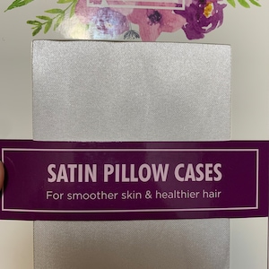 Satin Pillowcase Set Hello Beautiful Satin Pillowcases Full Queen Size White 2 Pack NEW Etsy