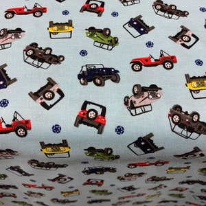 Jeep licensed jeep car automotive cotton fabric  Riley Blake licensed fabric  for Jeep by the 1/2 yard