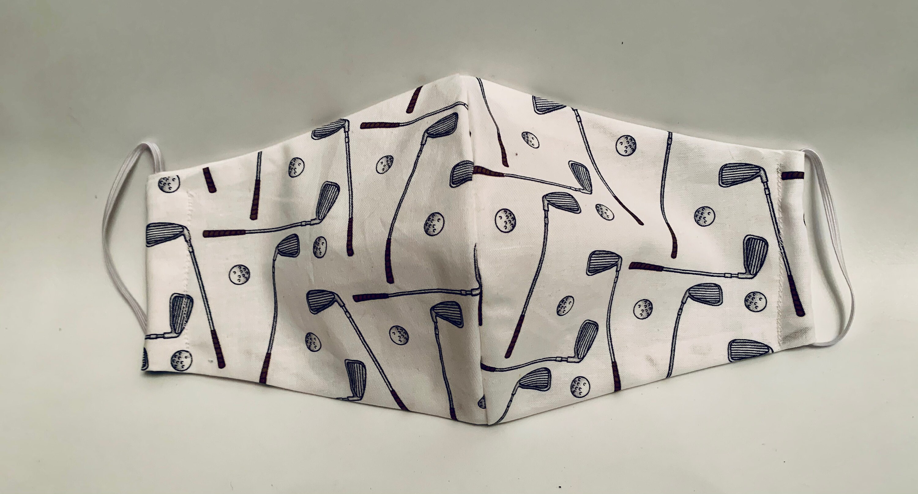 Golf Cotton Fabric Golf Face Mask Cotton Golfing Golfer Golf Etsy