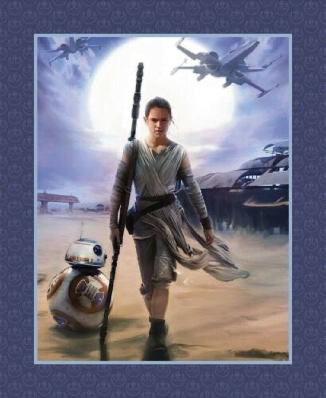 Star Wars Fabric PANEL the Force Awakens 100 High Quality Cotton Fabric Quilt Panel Star Wars
