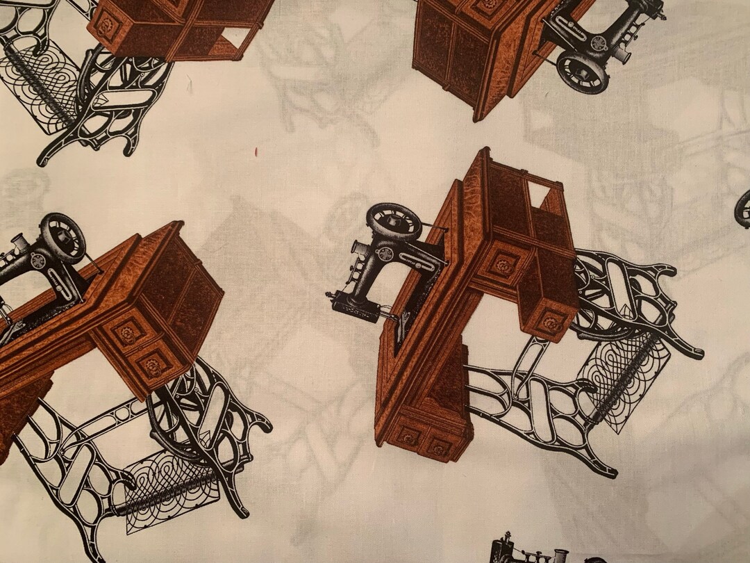 Antique Sewing Machine, Sewing Cotton Fabric, Vintage Sewing Machine