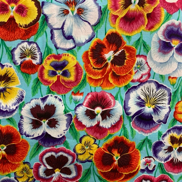 Pansies Fabric Etsy